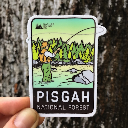 Pisgah National Forest , Fly Fishing Sticker