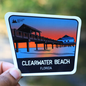 Clearwater Beach FL Sunset Cityscape Sticker