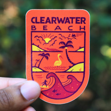 All Terrain Series Peach Clearwater Sticker