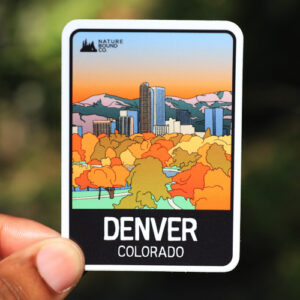 Denver Colorado Rectangle Cityscape Sticker