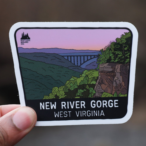 New River Gorge West Virginia Dusk Sticker
