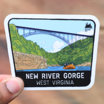 New River Gorge West Virginia Rafter Sticker