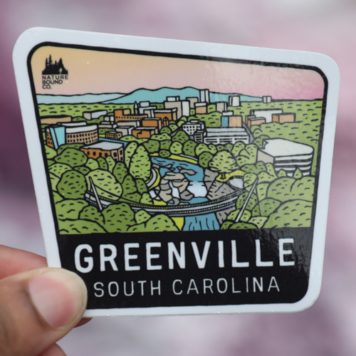 Greenville, SC Cityscape Sticker