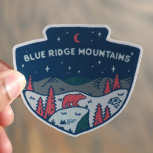 Blue Ridge Mountains Blue Arrowhead Overlook Sticker
