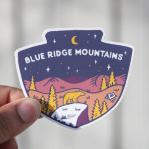 Blue Ridge Mountains Purple Arrowhead Overlook Sticker