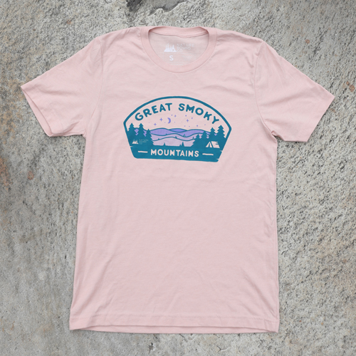 Great Smoky Mountain Range Badge Tee Shirt