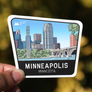 Minneapolis Minnesota Cityscape Sticker