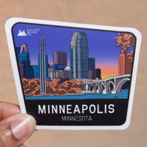 Minneapolis Minnesota Dusk Cityscape Sticker