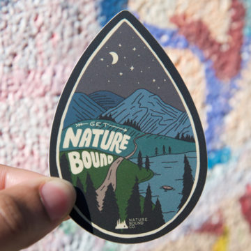 Get Nature Bound Night Tear Drop Sticker