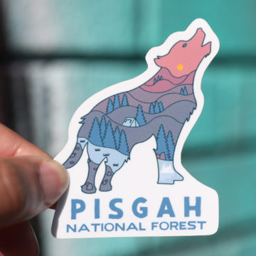 Wildlife Series Wolf Dusk Pisgah National Forest Sticker