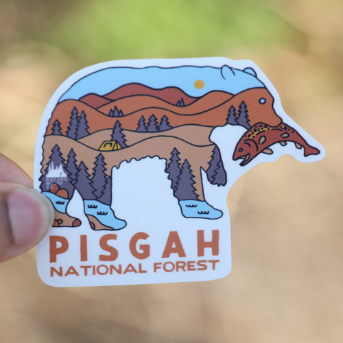 Wildlife Series Bear Fall Pisgah National Forest Sticker