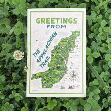 Appalachian Hiking Trail Map Postcard